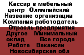 Кассир в мебельный центр "Олимпийский › Название организации ­ Компания-работодатель › Отрасль предприятия ­ Другое › Минимальный оклад ­ 1 - Все города Работа » Вакансии   . Новосибирская обл.,Новосибирск г.